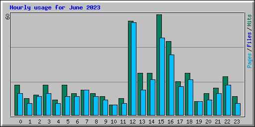 Hourly usage for June 2023